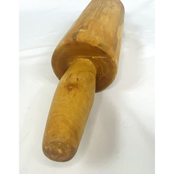 Primitive Vintage Rolling Pin One Piece Hand Made Farmhouse 16” Solid One Piece - Picture 5 of 6